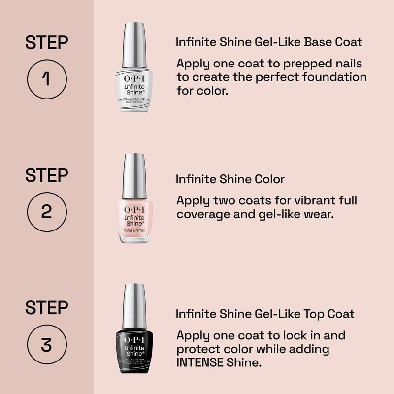 OPI Infinite Shine Slay Awhile | Sheer Pastel Light Pink Shimmer Long Wear Gel Like Nail Polish | OPI'm Dreaming Collection