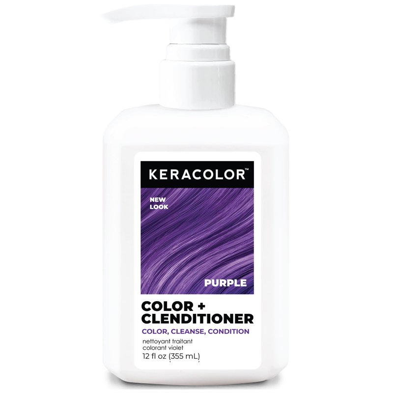 Keracolor Clenditioner PURPLE Hair Dye - Semi Permanent Hair Color Depositing Conditioner, Cruelty-free, 12 Fl. Oz.