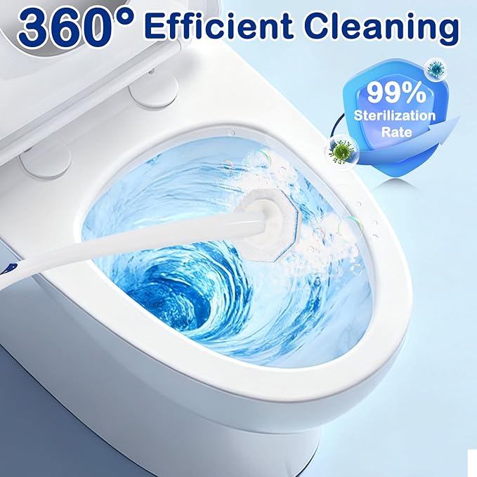 100 Count Toilet Wand Refills for Clorox Toilet Wand - Disposable Toilet Brush Refills, Replacement Heads for Clorox Toilet Wand Refills, 5X Cleaning Power | 360° Efficient Cleaning | No Falling Apart
