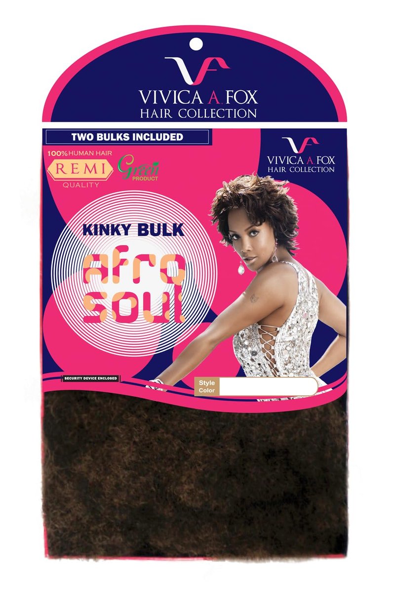 Vivica A Fox Hair Collection | HKBK16-V Human Hair Afro Curl Kinky Bulk Extensions - 1B, 5.8 Ounce