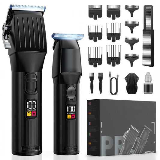 Professional Hair Clippers for Men Beard Trimmers Kit Zero Gapped Haircut Grooming Shaver Gift for Men Women Barber Kids (Black)