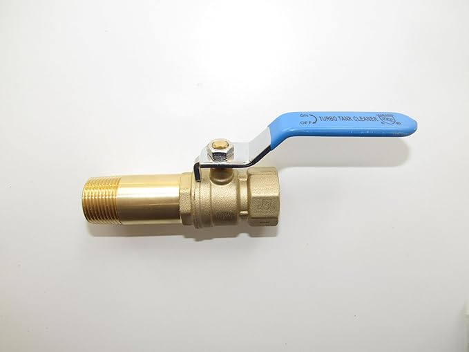 Full-Port Water Heater Drain Valve Kit, Â¾â³ NPT Shank â Fast Flush Upgrade, Compatible with Turbo Tank Cleaner Water Heater Cleaning Tool