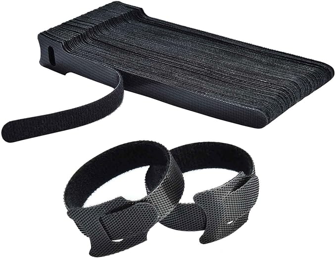 HMROPE 60PCS Fastening Cable Ties Reusable