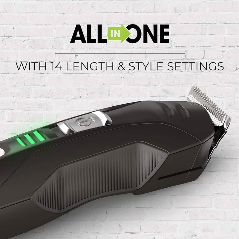 Remington All-in-One Grooming Kit - Lithium Powered 8-Piece Set for Men | Trimmer, Shaver, Clippers, Combs - Black