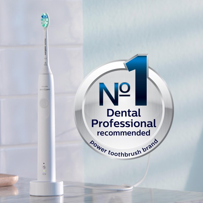 Philips Sonicare 4100 Rechargeable Electric Toothbrush, Advanced Plaque Removal, Pressure Sensor, Includes Brush Head Case, White BD5002AZ