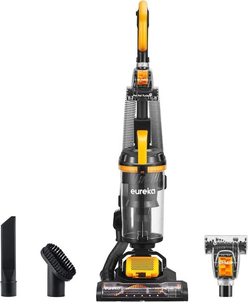Eureka MaxSwivel Pro NEU350 Upright Vacuum Cleaner - Powerful Pet Hair Removal | Lightweight for Carpet & Hard Floors - Yellow