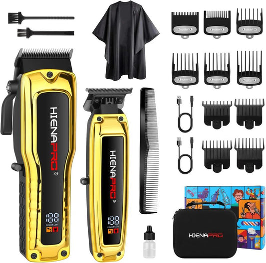 Professional Hair Clipper Set for Men - Cordless Barber Clipper & Trimmer Kit | USB Rechargeable Electric Hair Cutting Tools