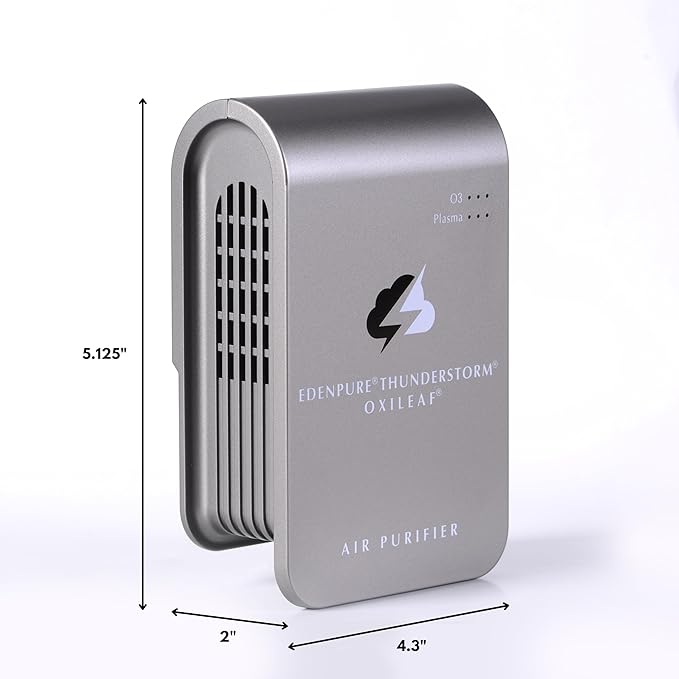 EdenPURE Thunderstorm III Air Purifier - Wall Plug In Air Ionizer Generator, Ozone Odor Eliminator for Home, Pets, Car and Removes Mold - USB Powered, Filter Free Portable Cleaner for Indoor & Travel