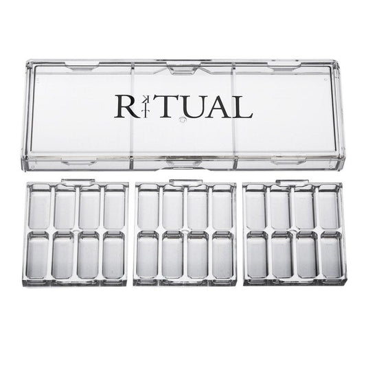 Empty Makeup Palette | 24 Wells | Modular Interchangeable Depotting System | Ritual Pro Palette 3 | 8 Well Bundle, Lipstick, Creams, Alcohol based makeup and paint, watercolor, Gouache, Acrylic paint