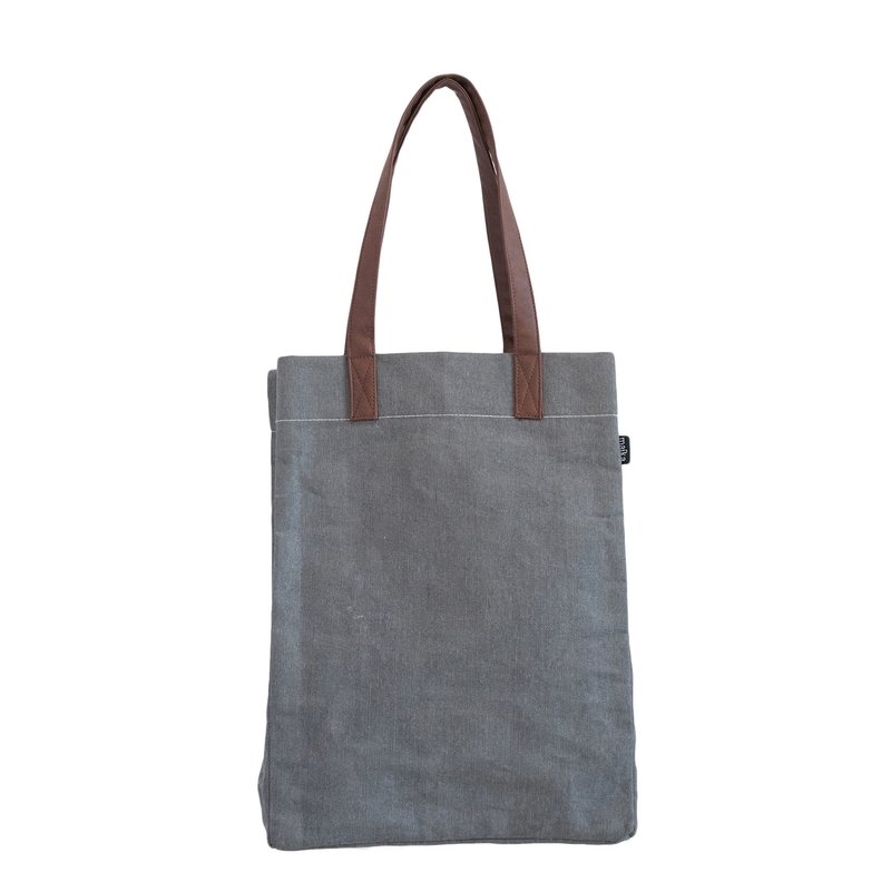 MAIKA Recycled Canvas Market Tote Bag, Waxed Ash