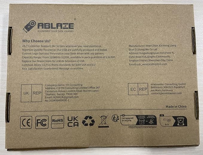 ABLAZE 32GB Flash Drive 10 Pack, USB 2.0 Memory Stick with Lanyards Swivel Thumb Drives Bulk Pendrive U Disk for Data Storage (Mixcolors)