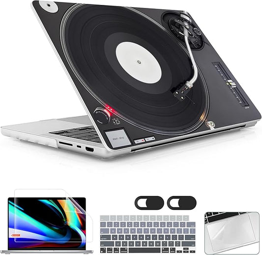 Lepeoac Case for MacBook Pro 16 inch Case 2026-2021 | M5 A3429 A3428 M4 M3 M2 M1 Pro/Max | Protective Hard Shell Laptop Cover with Screen Protector & Keyboard Cover | DJ Turntable