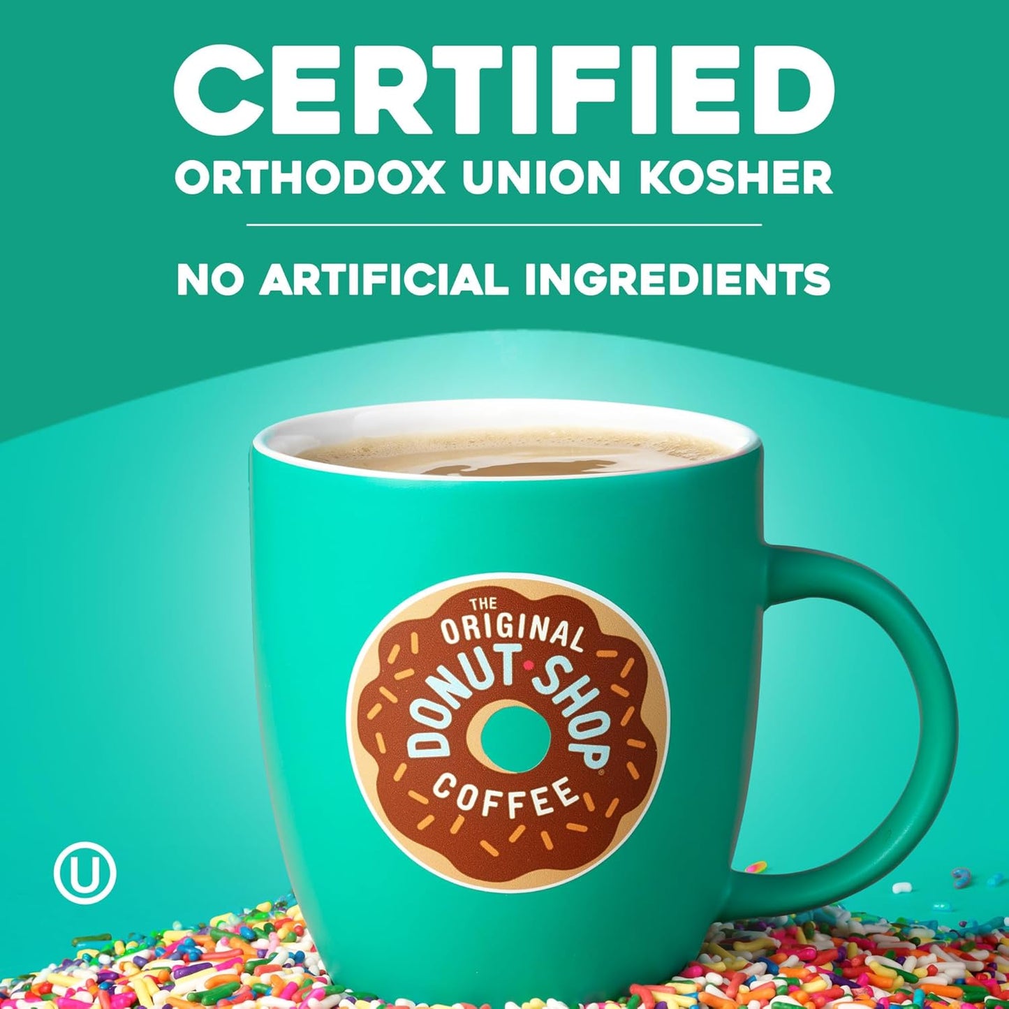 Original Donut Shop Decaf K-Cup Pods - Medium Roast Coffee, 60 Count (6 Packs of 10)