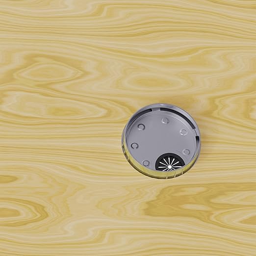 Skweawert Desk Grommet 2-1/8 Inch 53mm, Zinc Alloy Computer Desk Wire Hole Cover, Office Desktop Cord Cable Hole Metal Ring, Silver Tone
