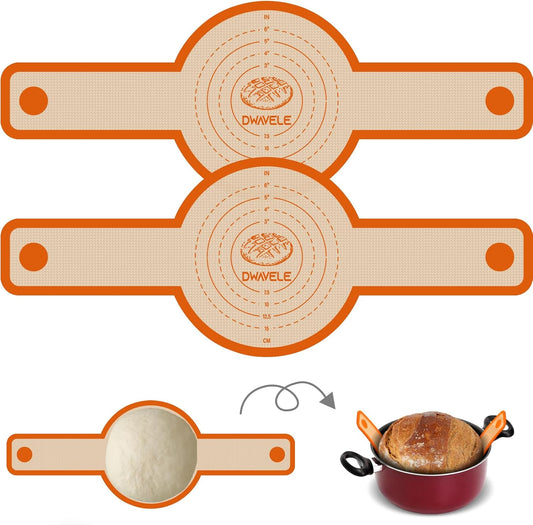 Silicone Bread Sling by [Brand Name] - Non-Stick & Easy to Clean Baking Mat Set | 2 Pcs Reusable Sourdough Tools