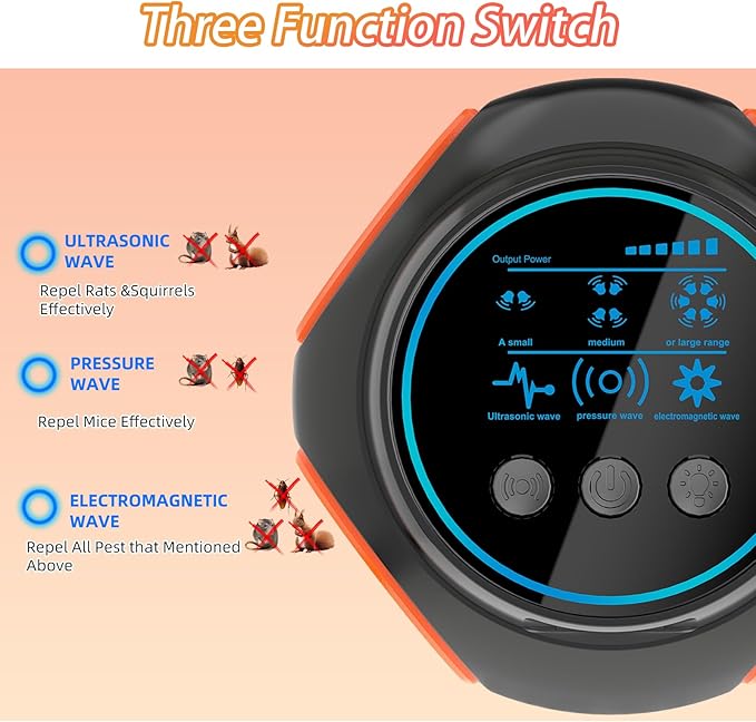 2026 360Â°Ultrasonic Mouse Repellent Plug in Indoor Pest Control for Rodent Mice Rat Squirrel Bat Roach Spider Ant Bug,Electronic Repellent Device Mouse Traps for Basement House Kitchen Garage(2pack)