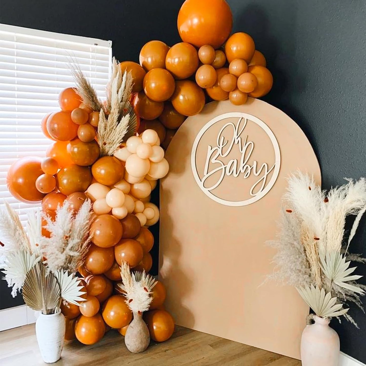 PartyWoo Burnt Orange Balloons - 152-Piece Terracotta Rust Fall Decor Set | 18", 12", 10", 5" Sizes for Autumn Celebrations