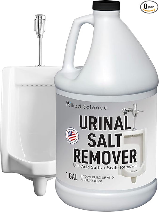 Urinal Salt Remover - Uric Acid Salts Scale Remover Unclogs Urinals and Removes Uric Acid Odors - 8 Gallons