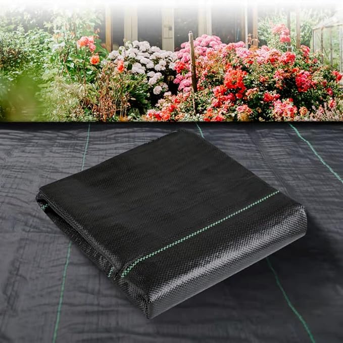 4ftx50ft Weed Barrier Landscape Fabric Heavy Dutyï¼Weed Block Gardening Ground Cover Mat, Weed Control Garden Cloth ï¼Woven Geotextile Fabric for Underlaymentï¼Commercial Driveway Fabric