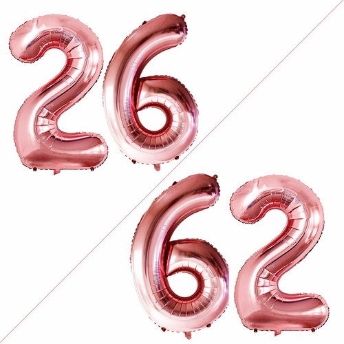 GOER Jumbo 26 Inch Rose Gold Foil Balloons - Perfect for 26th Birthday Party Decorations