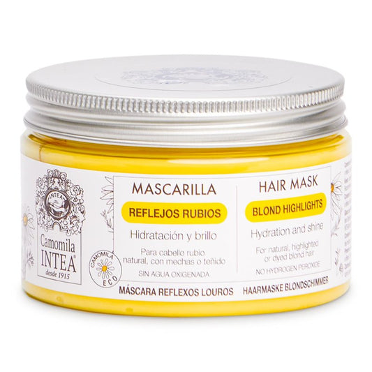 Intea Hair Mask for Blonde, Dyed or Rinsed Hair - 8.3 oz - Restores Damaged Highlights - Paraben and Ammonia Free - With Chamomile Extract