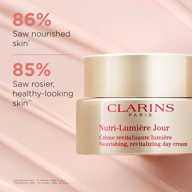 Clarins Nutri-Lumière Day Cream | Anti-Aging Moisturizer | Restores Radiance and Vitality To Mature Skin | Minimizes Appearance Of Deep Wrinkles and Age Spots | Nourishes and Softens | 1.6 Ounces
