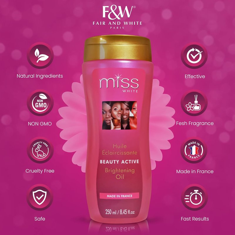 Miss White Brightening Oil - Skin Brightening with Almond Oil | 250ml