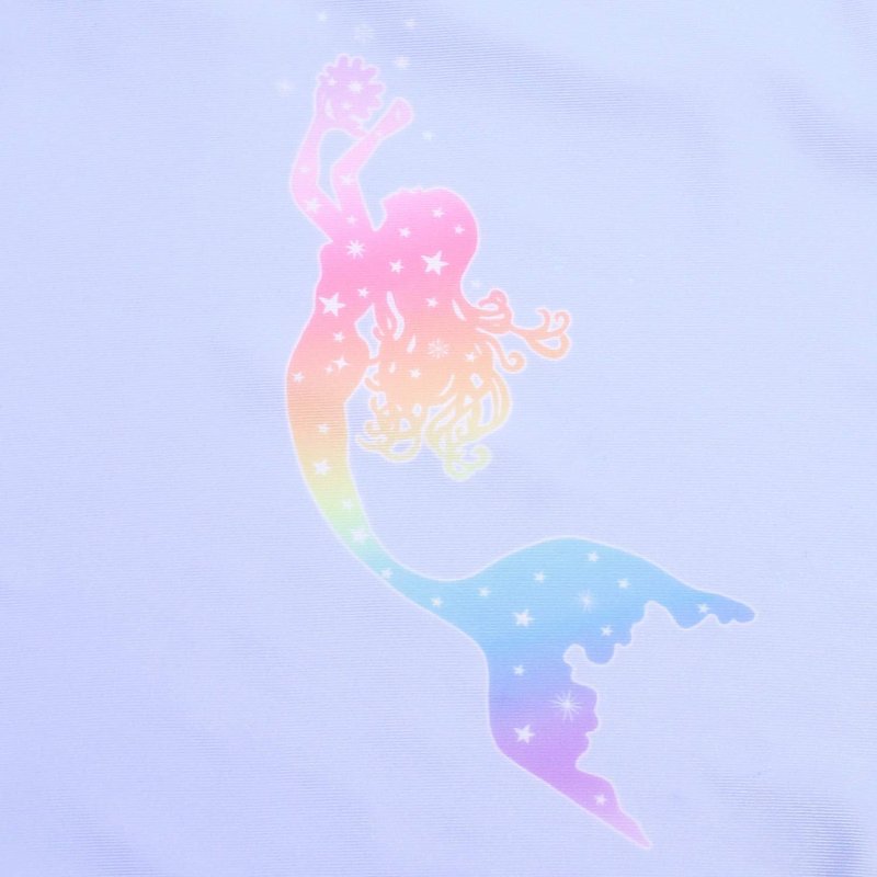 Girls Rash Guard Swimwear Mermaid Swimsuits 2-Piece Short Sleeve Swimwear