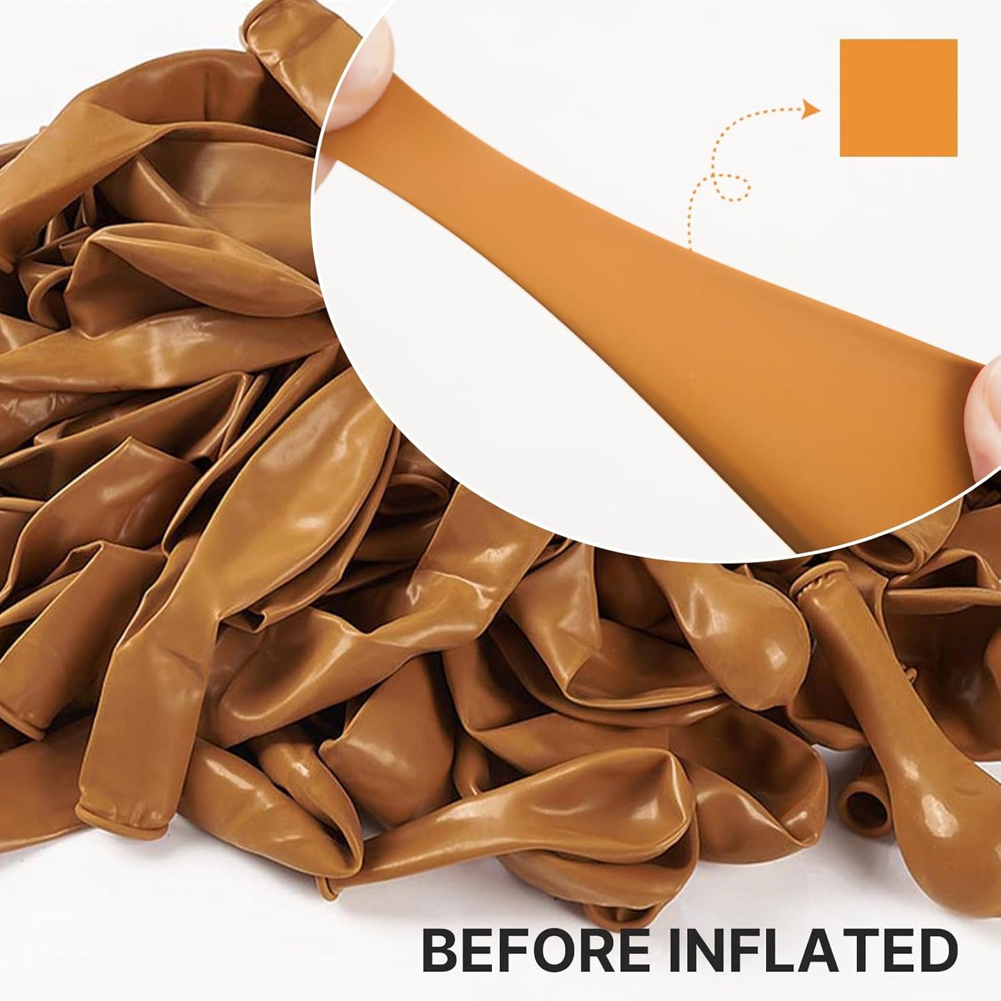 PartyWoo Burnt Orange Balloons - 152-Piece Terracotta Rust Fall Decor Set | 18", 12", 10", 5" Sizes for Autumn Celebrations