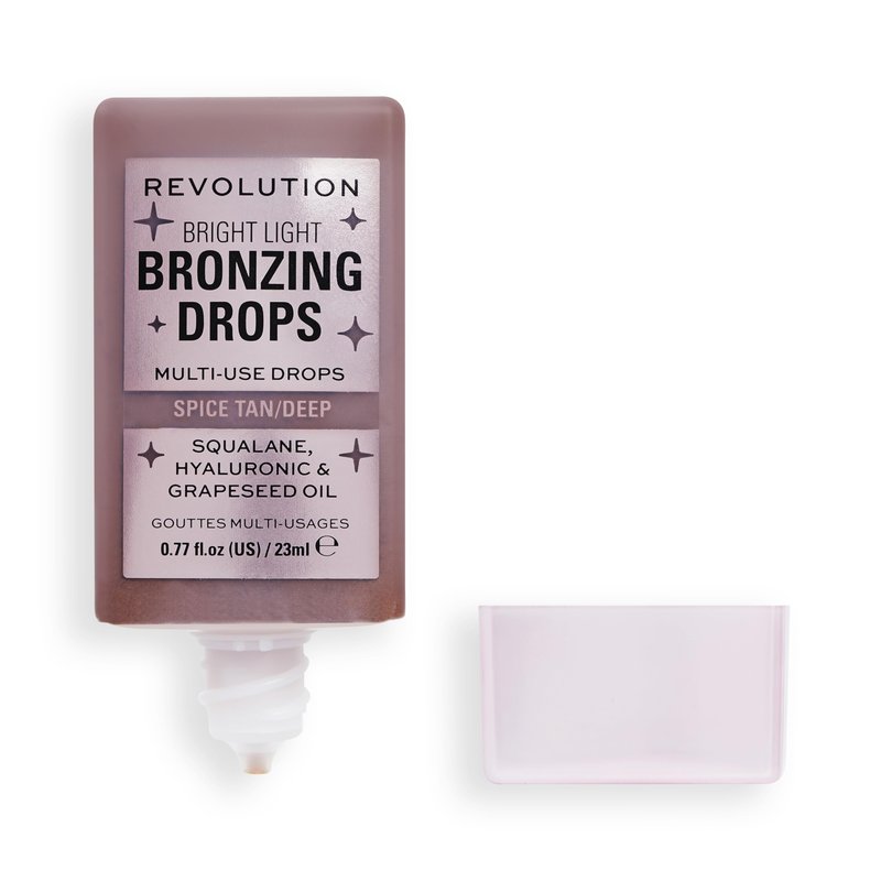 Revolution Beauty London, Bright Light Bronzing Drops, Bronze & Glow for Face & Body, Infused with Hyaluronic Acid, Vegan & Cruelty-Free, Bronze Summer, 0.77 fl oz