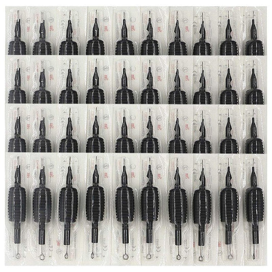 Tattoo Needles and Tubes Combo - 40 Pcs Disposable Tattoo Tubes with Assorted Needles 3RL-9M1 | Perfect for Tattoo Machines