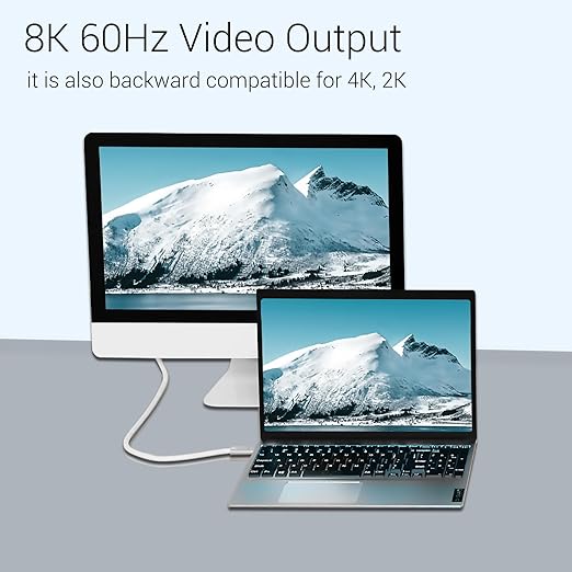SUMPK 1 FT Short USB4 Cable 2 Packs, 240W USB C to USB C 40gbps Fast Charging, 8K Video Monitor Cord Compatible for Thunderbolt 4, Thunderbolt 3 and USB4 Devices