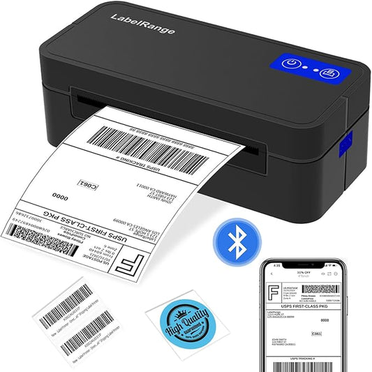 Bluetooth Thermal Label Printer for Mac, Windows, Phone, Tablet, Wireless 4x6 Shipping Label Printer for Shipping Packages, Support USPS, Amazon, Pirate Ship, Shopify