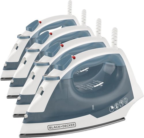 BLACK+DECKER Easy Steam Iron - Lightweight, Nonstick Plate, Automatic Shutoff | 1200 Watts