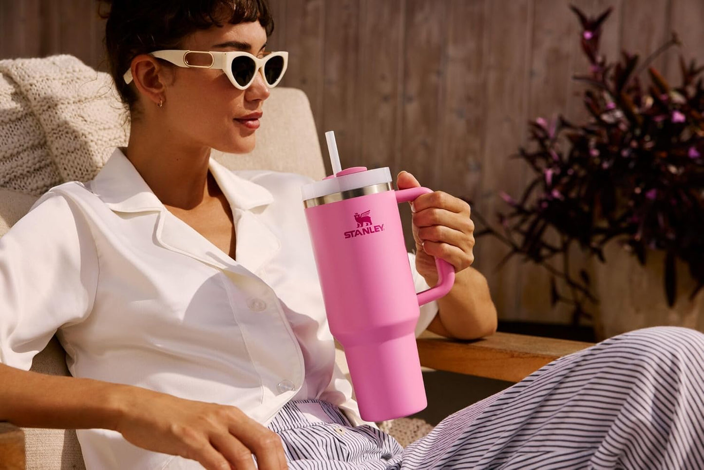 STANLEY Quencher H2.0 Tumbler - 40 oz Insulated Stainless Steel with Handle & Straw | Soft Orchid Color