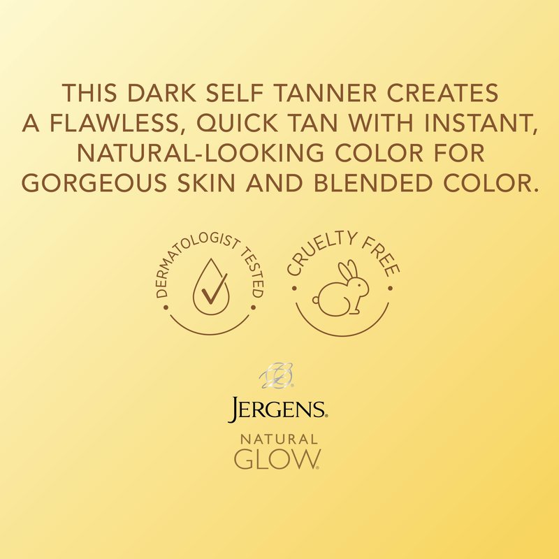Jergens Natural Glow Instant Sun Bundle: Deep Bronze Sunless Tanning Mousse, 6oz Bottle and Applicator Mitt