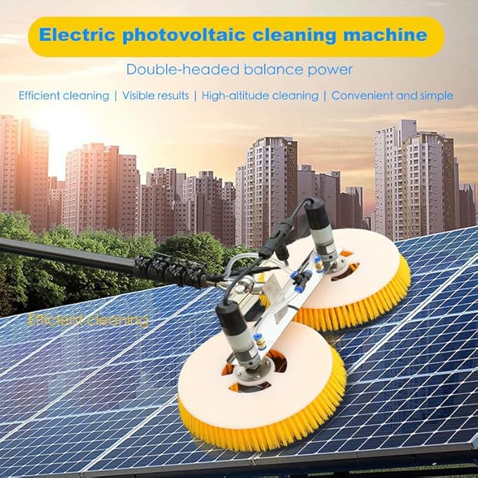 Professional Solar Panel Cleaning Brush Kit - Essential Photovoltaic Roof Cleaning Tools for Home & Commercial Use, Effective & Durable Solar Maintenance Solution