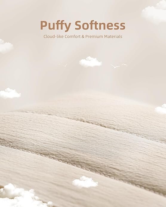 Sand Puffy Laptop Sleeve 14-Inch Fluffy Protective Sleeve for MacBook Pro/Air 14, Dell XPS, HP, for Travel & College