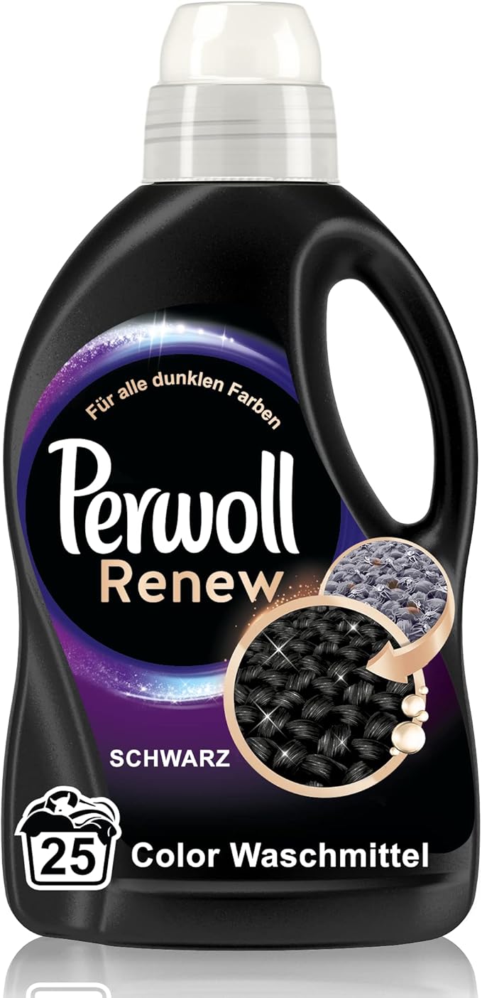 Perwoll Renew Black, Detergent For All Dark Colors, Strengthens Fibers and Improves Color (25 Washes)
