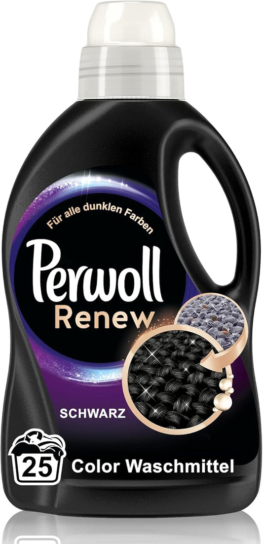 Perwoll Renew Black, Detergent For All Dark Colors, Strengthens Fibers and Improves Color (25 Washes)