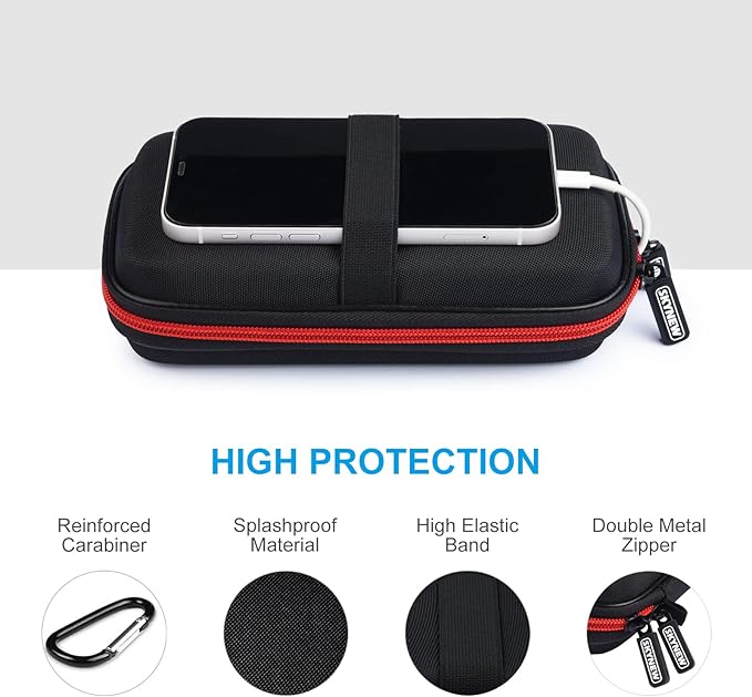 SKYNEW Hard Travel Case for Ekrist/LanLuk Portable Charger Power Bank 25800mAh, Power Bank Case for Anker PowerCore 10000mAh, Samsung T7 Touch and Seagate Portable 2TB