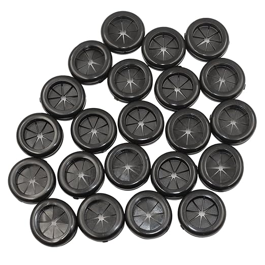EASYEAH Rubber Grommets for Wiring, 7/8 Inch Drill Hole 11/16 Inch ID, Firewall Grommets Automotive Cable Cords Hoses Protection, Double-Sided Rubber Plugs for Round Holes, 22 Pcs, 18x22 mm
