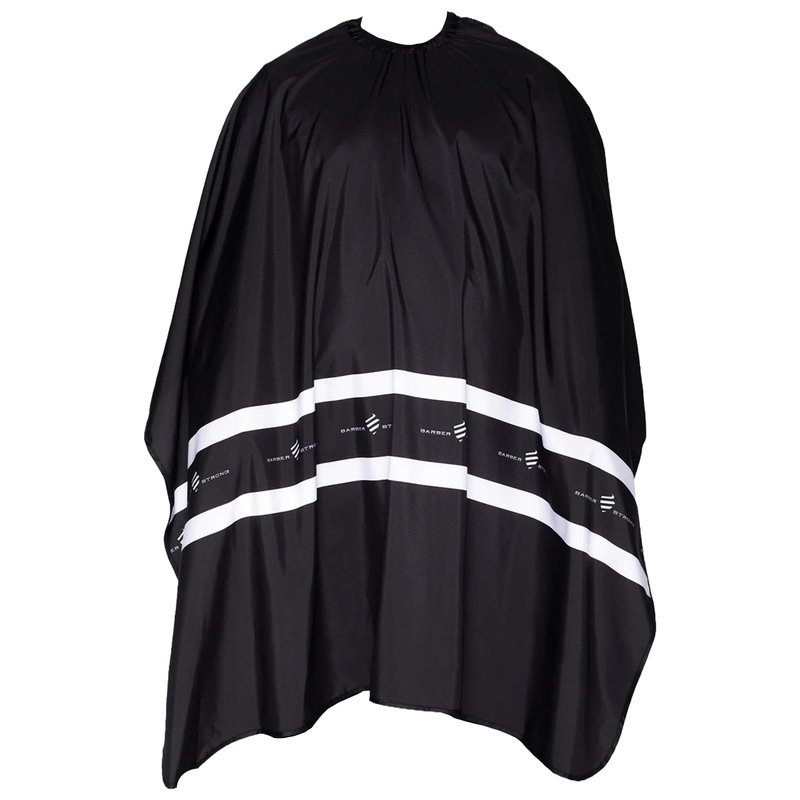 Barber Strong The Junior Hands-Free Barber Cape for Kids, Hair Repelling and Static-Reducing Material, Flexible Elastic Neckband, Water Resistant Fabric, Oversized for Complete Coverage - Black