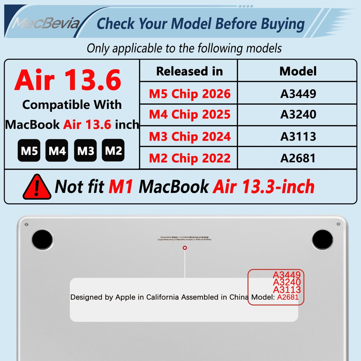 MecBevia Compatible with 2026 M5 MacBook Air 13 inch Case 2026 2025 2024-2022 M5 A3449 M4 A3240 M3 A3113 M2 A2681, Keyboard Cover, Screen Protector, Webcam Cover & Type-C OTG, Pink Marble