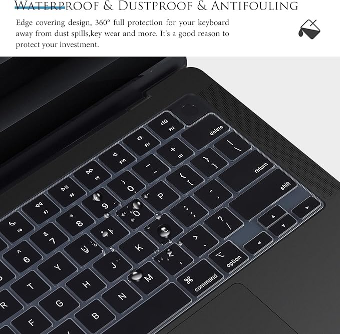 Keyboard Cover for 2026-2021 MacBook Pro 14 inch M5 M4 M3 M2 M1 Pro/Max Chip A3426 A3427 A3434 A3112 A3401 A3185 A2918 A2992 A2779 A2442, MacBook Pro 16 inch A3428 A3429 A3403 A3186 A2991 A2780 Skin