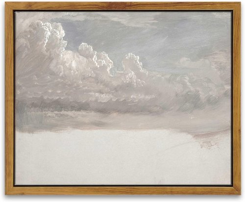 InSimSea Framed Canvas Wall Art - Vintage Cloud Study Oil Painting | 8"x10" Home Decor