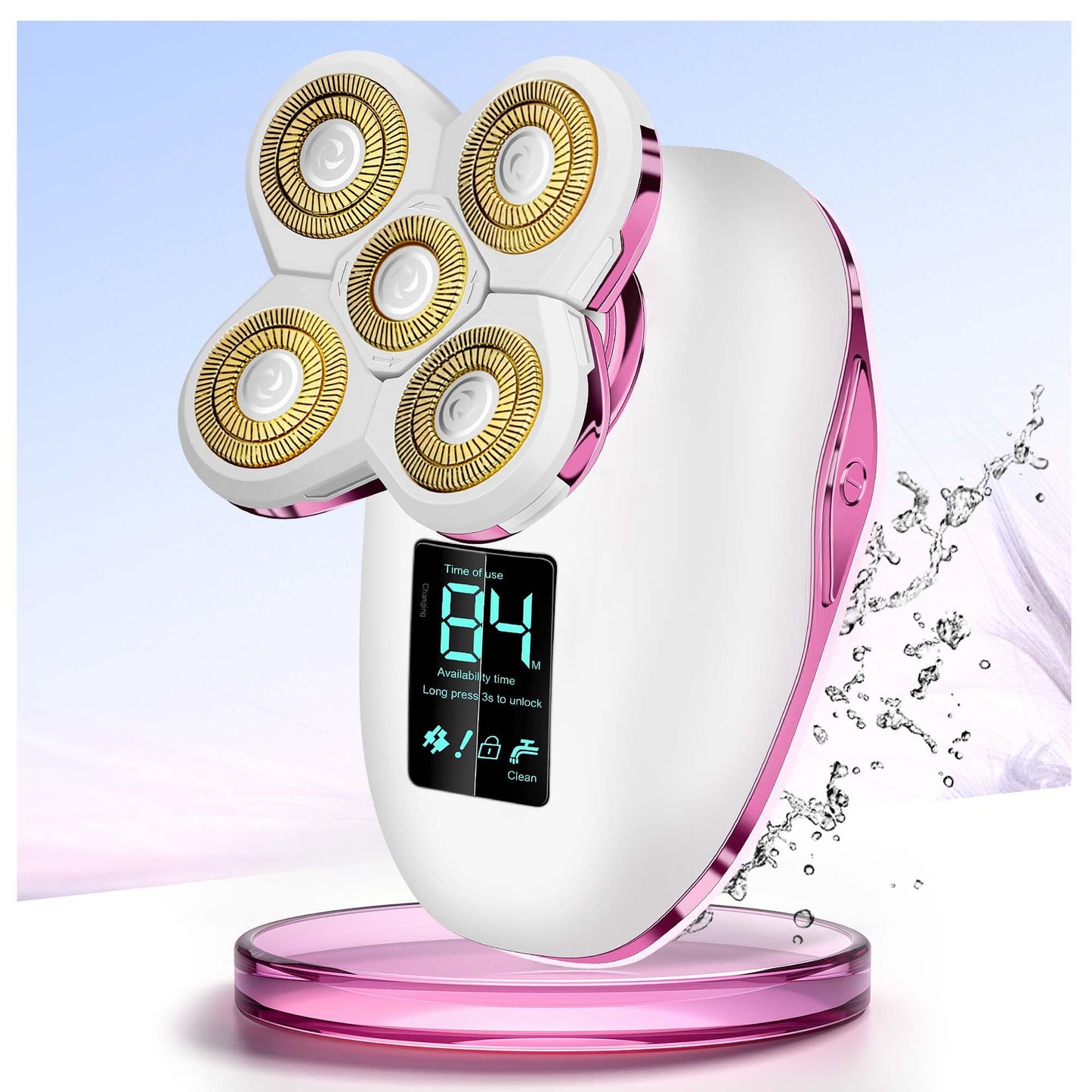 Electric Razors for Women Legs Travel : Rechargeable Waterproof Razor Trimmer for Womens - Dry Wet Electric Shaver for Women - Pro Portable Personal Body Shaver