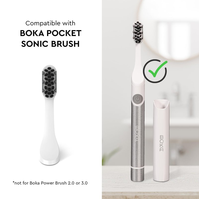 Boka Sonic Electric Toothbrush for Adults - 24000 VPM w/Standard & Sensitive Modes - Waterproof & Up to 120 Battery Life w/Travel Cover & Wall/Mirror Mount - Automatic Smart Timer, Non-Slip Handle