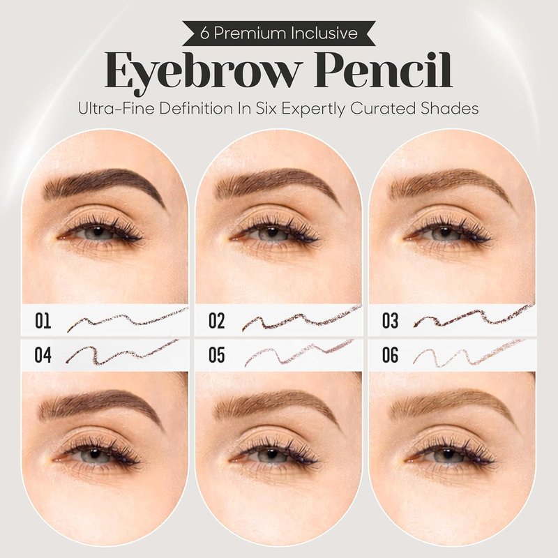BrowGal Eyebrow Pencil - Waterproof Medium Brown Pencil with Spoolie & Sharpener | Buildable, Natural Finish