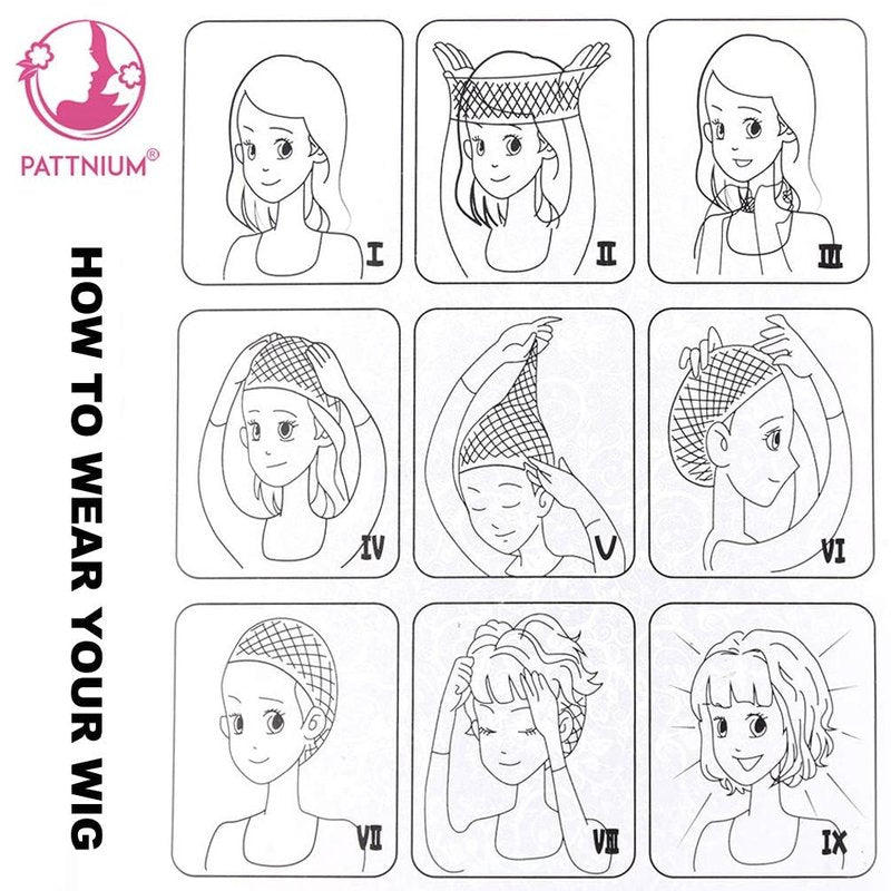 PATTNIUM Light Pink Bob Wig for Girls Short Bob Wig with Bangs Synthetic Heat Resistant Wig with Wig Cap